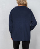 Cutout Zip Detail Sweater - Body By J'ne