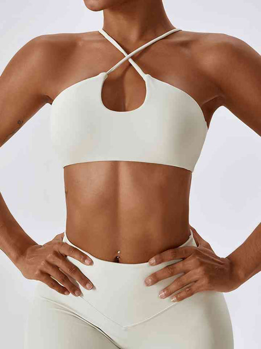 Cropped Halter Neck Sports Bra - Body By J'ne