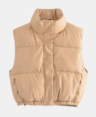 Zip-Up Drawstring Puffer Vest - Body By J'ne