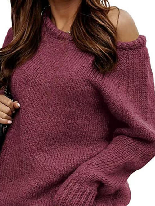 One Shoulder Long Sleeve Sweater - Body By J'ne