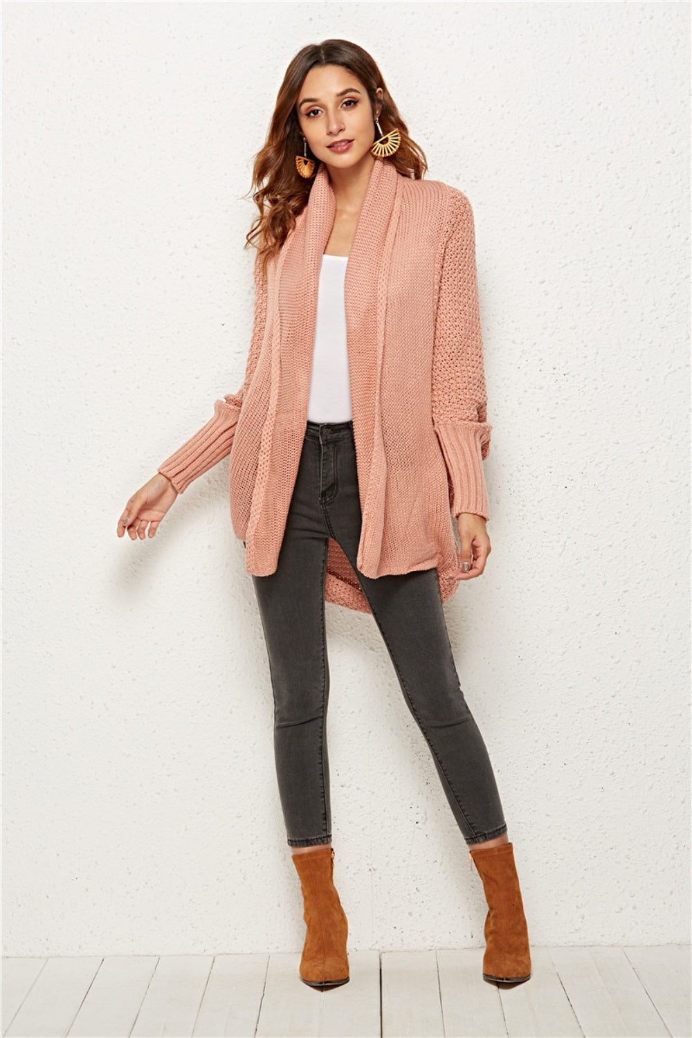 Open Front Batwing Sleeve Cardigan - Body By J'ne