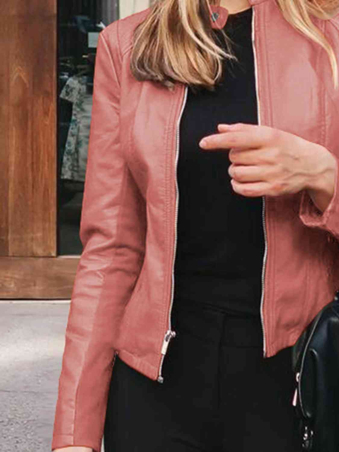 Spontaneous Mock Neck Zip Up Jacket - Body By J'ne