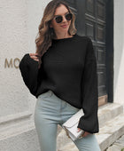 Round Neck Dropped Shoulder Sweater - Body By J'ne