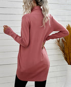 Long Sleeve Ribbed Hem Open Front Longline Cardigan - Body By J'ne