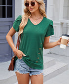 V-Neck Short Sleeve T-Shirt - Body By J'ne