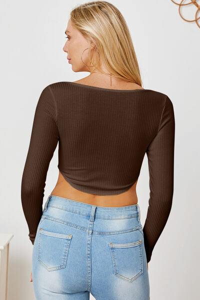 Ribbed Long Sleeve T-Shirt - Body By J'ne