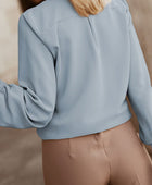 Button Up Round Neck Long Sleeve Shirt - Body By J'ne