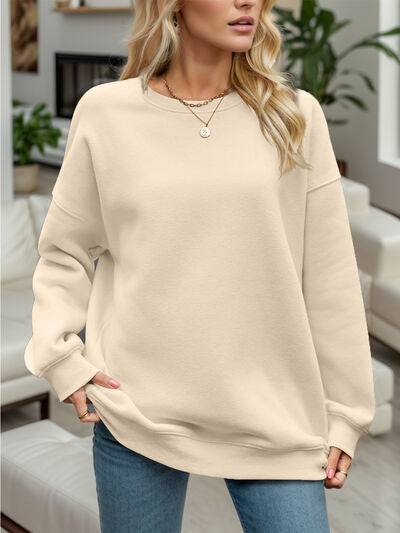 Round Neck Long Sleeve Sweatshirt - Body By J'ne