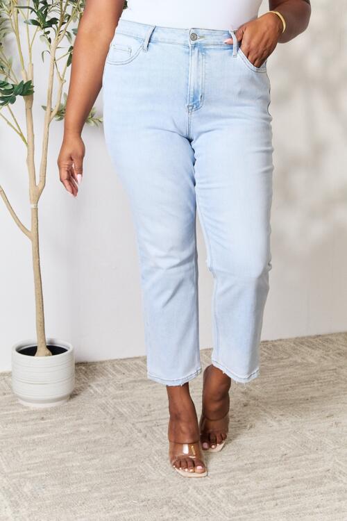 Utopia Full Size High Waist Straight Jeans - Body By J'ne