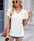 V-Neck Short Sleeve T-Shirt - Body By J'ne