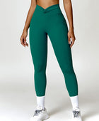 Twisted High Waist Active Pants with Pockets - Body By J'ne