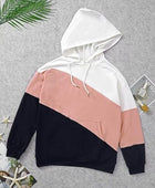 Color Block Drawstring Pocketed Hoodie - Body By J'ne