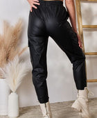 Color 5 Faux Leather Cargo Pants - Body By J'ne