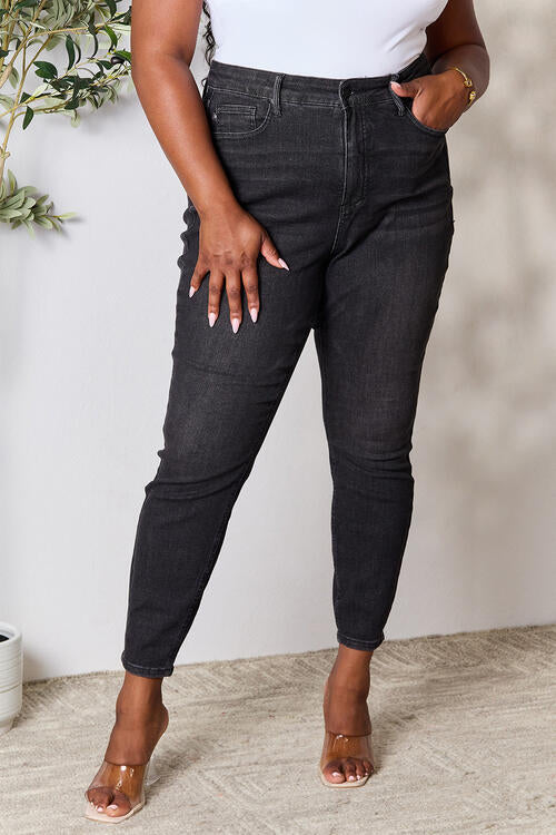 Full Size High Waist Denim Jeans - Body By J'ne