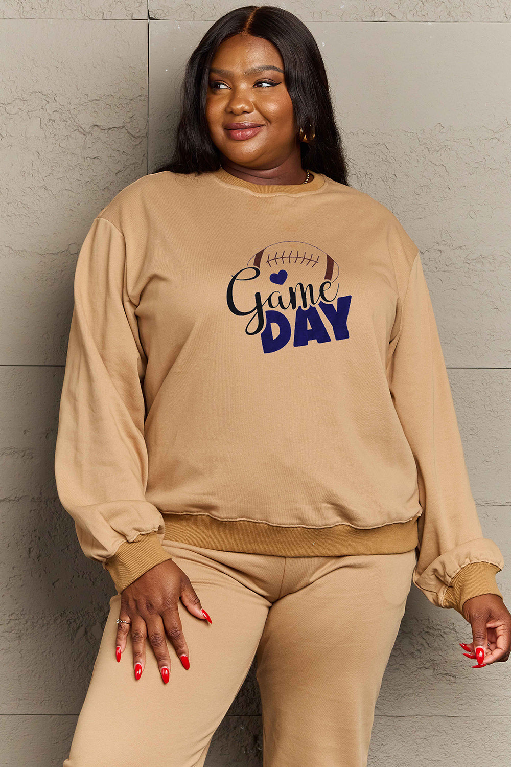 Drop Shoulder Graphic Sweatshirt - Body By J'ne