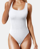 Wide Strap Square Neck Active Bodysuit - Body By J'ne