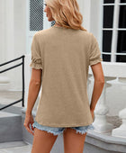 Round Neck Flounce Sleeve T-Shirt - Body By J'ne
