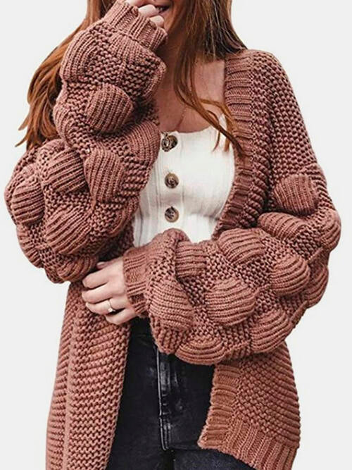 Open Front Long Sleeve Cardigan - Body By J'ne