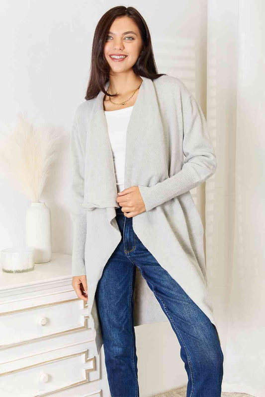 Open Front Duster Cardigan with Pockets - Body By J'ne