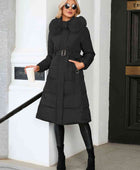 Longline Hooded Winter Coat with Pockets - Body By J'ne