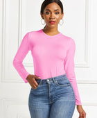 Round Neck Long Sleeve Bodysuit - Body By J'ne