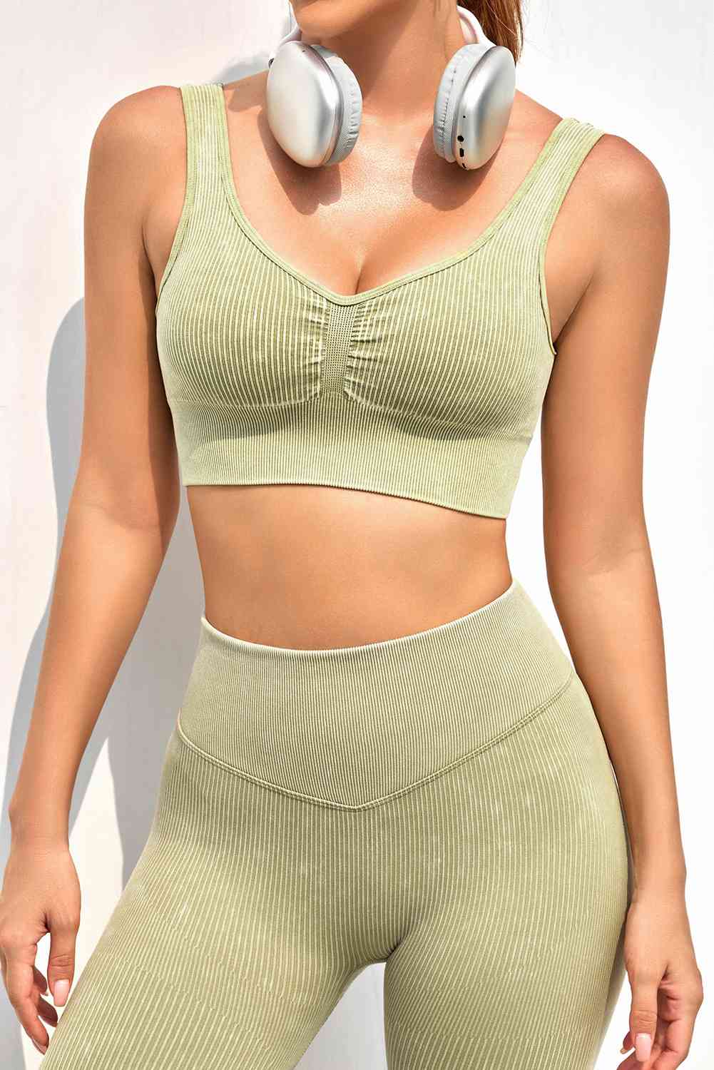 Ruched Wide Strap Sports Top - Body By J'ne