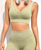 Ruched Wide Strap Sports Top - Body By J'ne