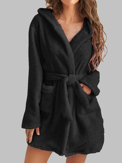 Tie Waist Hooded Robe - Body By J'ne