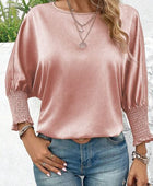 Round Neck Batwing Sleeve Blouse - Body By J'ne