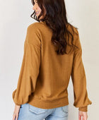 Round Neck Long Sleeve Top - Body By J'ne