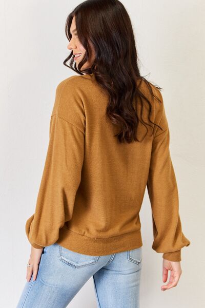 Round Neck Long Sleeve Top - Body By J'ne