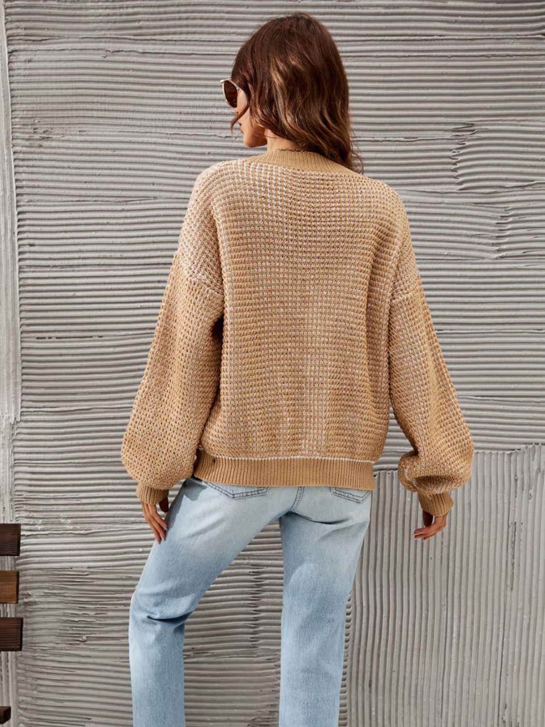 V-Neck Dropped Shoulder Cardigan - Body By J'ne