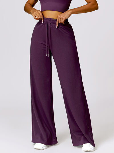 Drawstring High Waist Active Pants - Body By J'ne