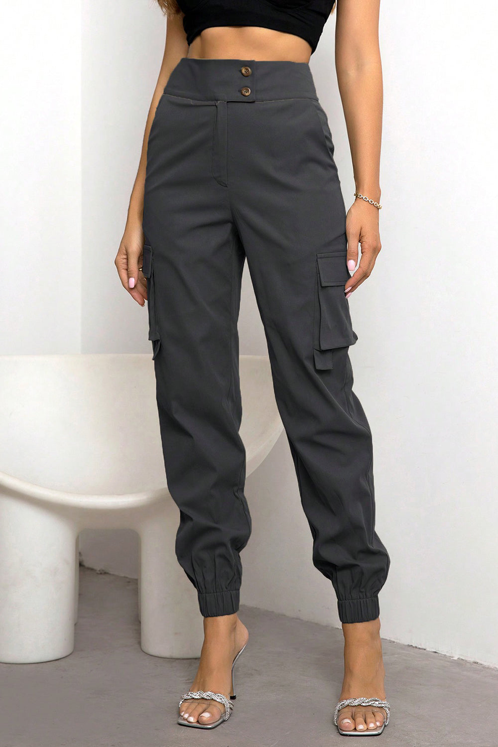 High Waist Cargo Pants - Body By J'ne