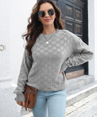 Round Neck Dropped Shoulder Sweater - Body By J'ne