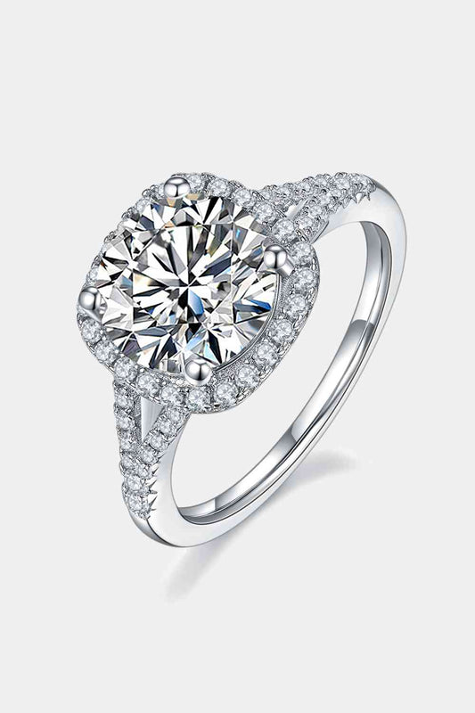 3 Carat Moissanite Halo Ring - Body By J'ne