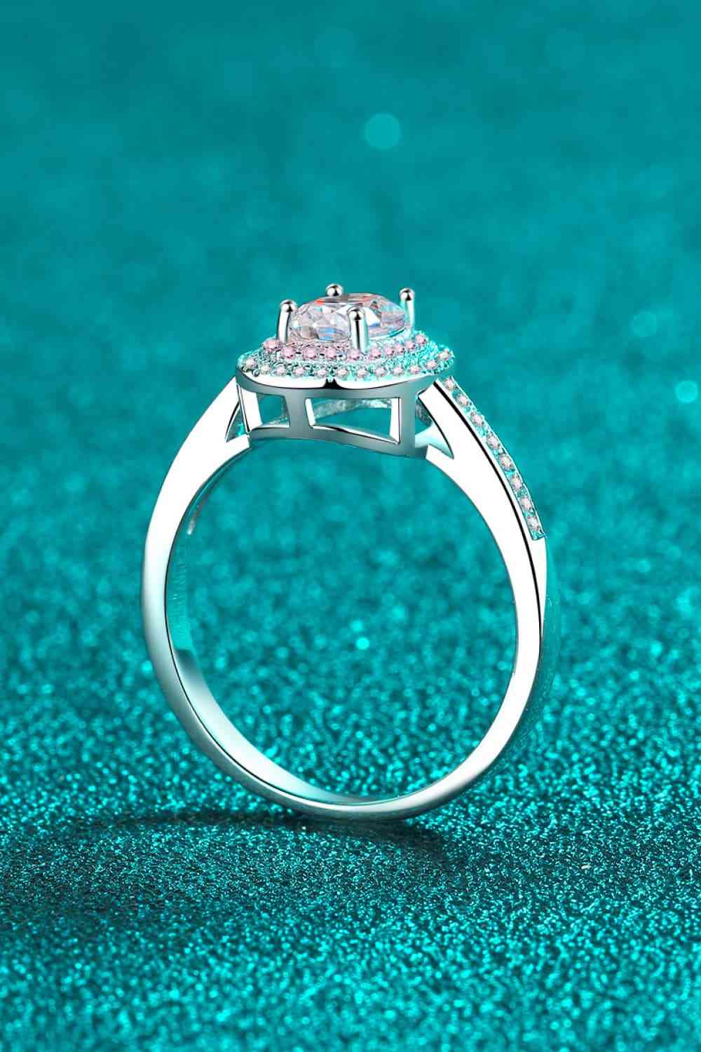 1 Carat Moissanite 925 Sterling Silver Halo Ring - Body By J'ne