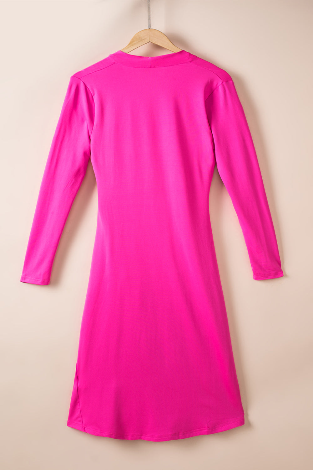 Ruched V-Neck Long Sleeve Dress - Body By J'ne