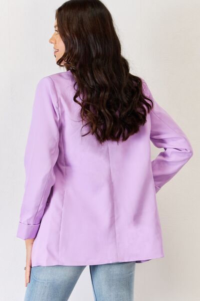 Open Front Long Sleeve Blazer - Body By J'ne