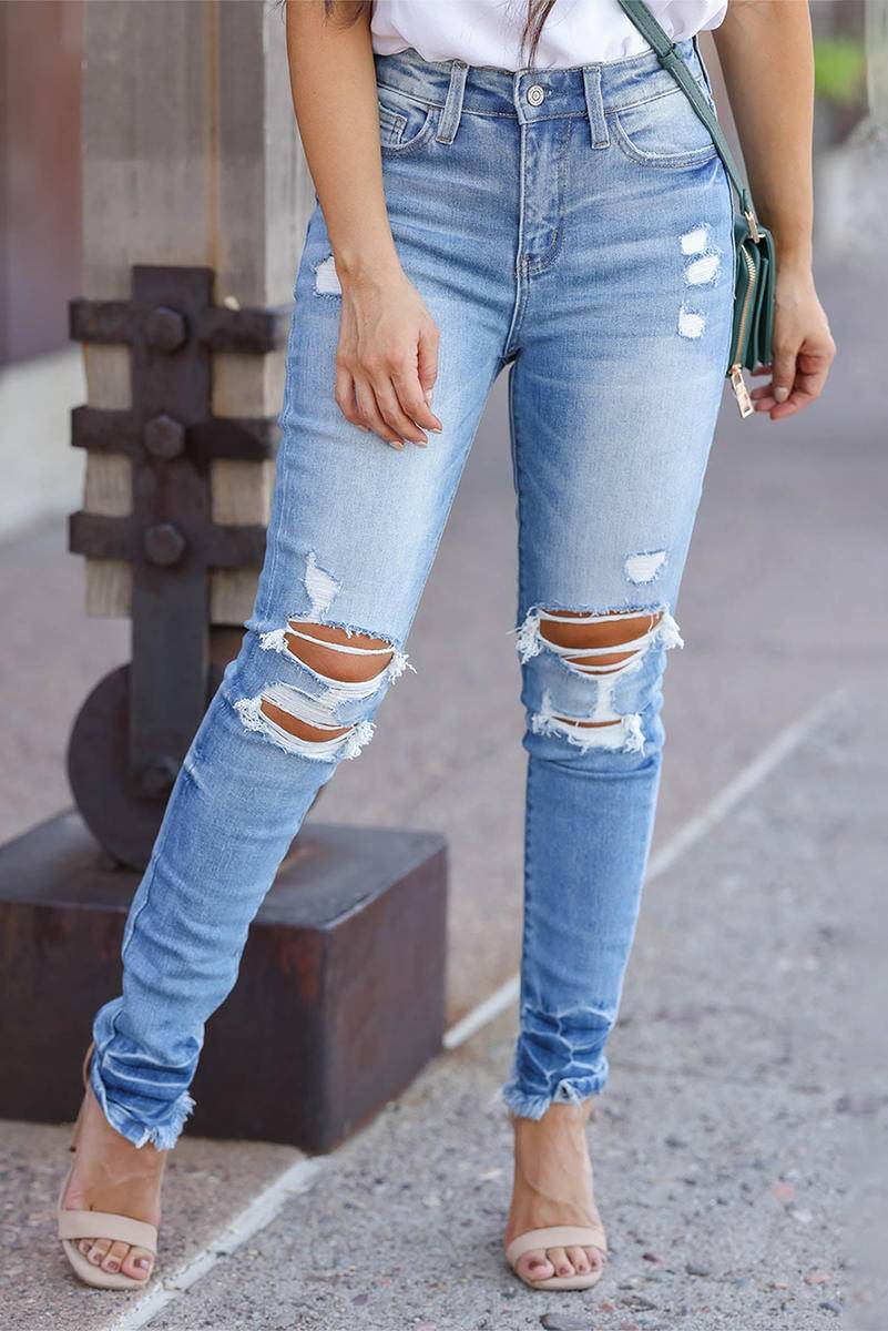 Vintage Distressed Ripped Skinny Jeans - Body By J'ne