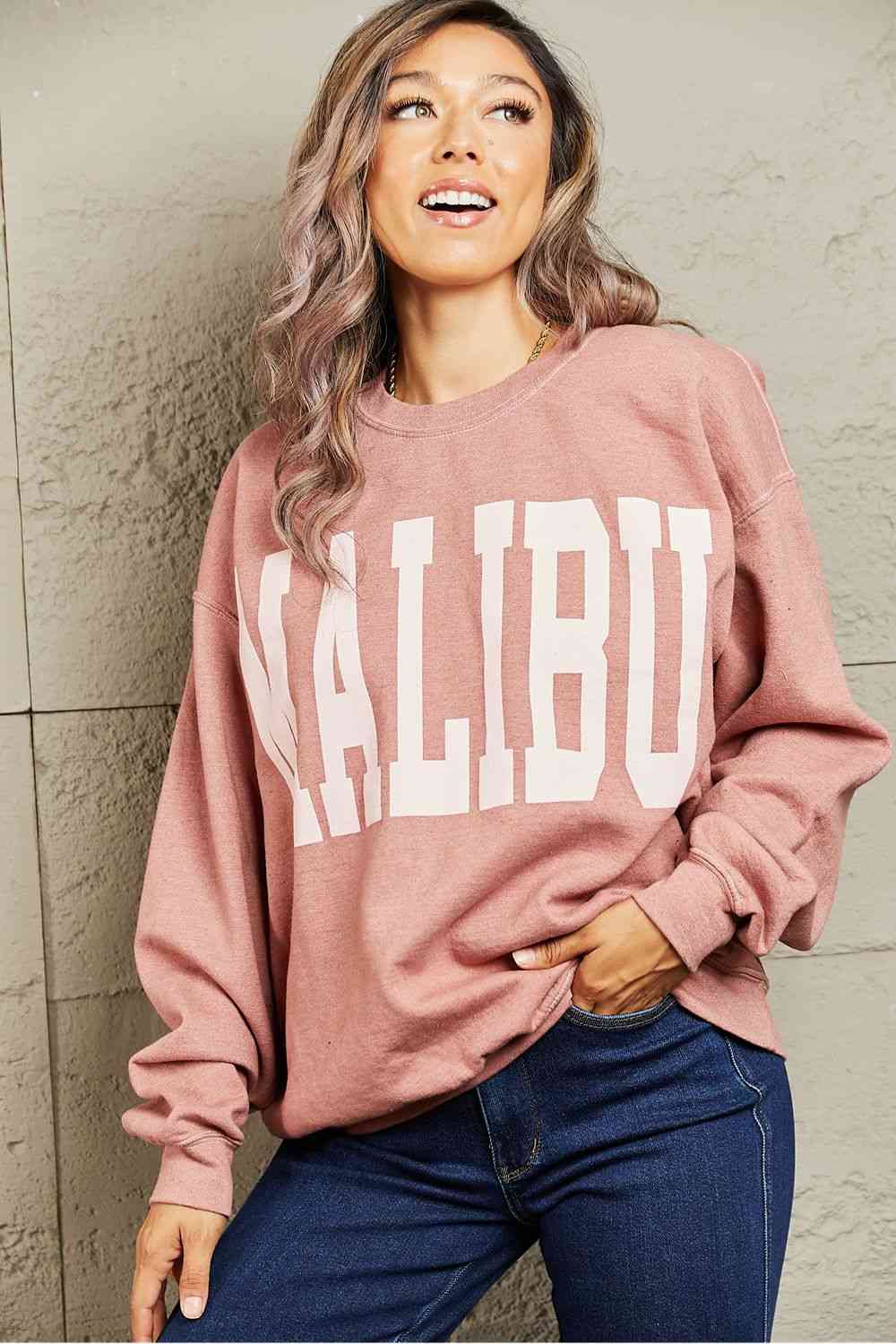 “Malibu" Oversized Crewneck Sweatshirt - Body By J'ne