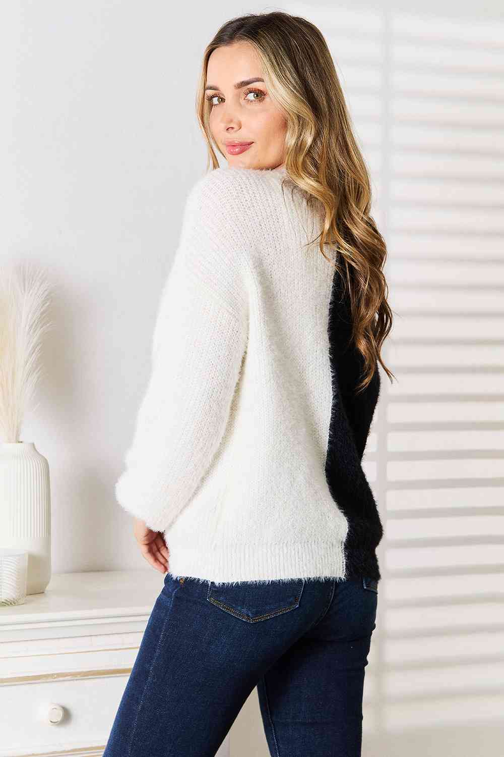 Radiant Contrast Button-Front V-Neck Cardigan - Body By J'ne