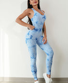 Printed Crisscross Wide Strap Jumpsuit - Body By J'ne