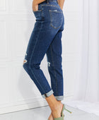 Distressed Cropped Jeans with Pockets - Body By J'ne