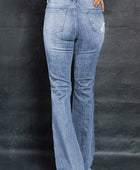 Distressed Raw Hem Flare Jeans - Body By J'ne