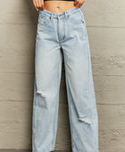 Distressed Wide Leg Jeans - Body By J'ne