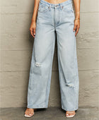 Distressed Wide Leg Jeans - Body By J'ne