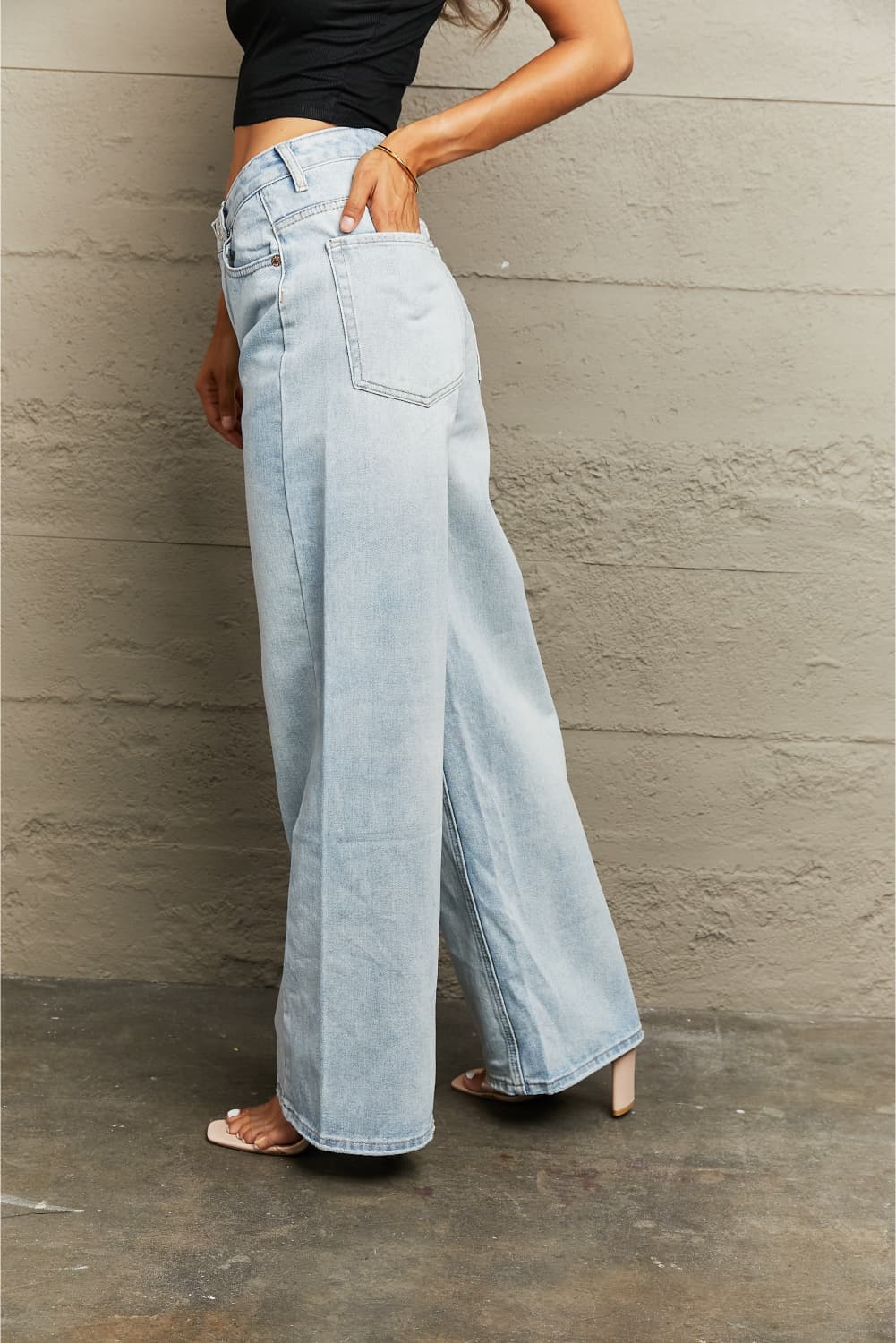 Distressed Wide Leg Jeans - Body By J'ne