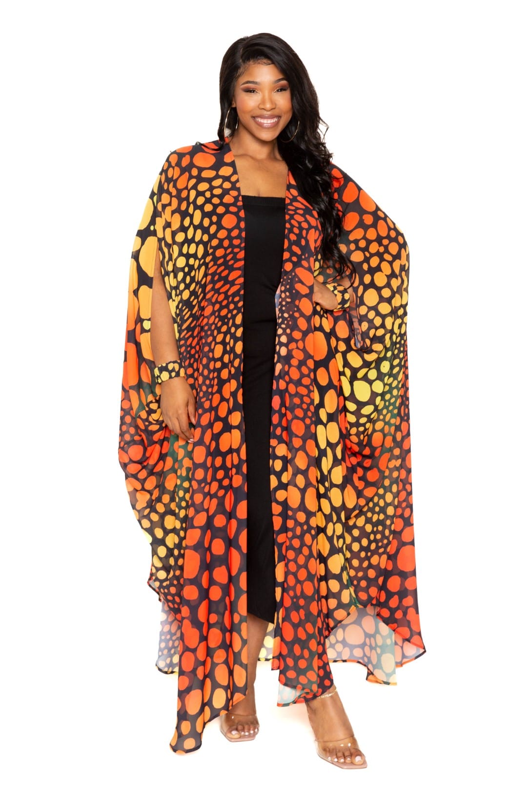 Dot Robe With Wrist Band - Body By J'ne