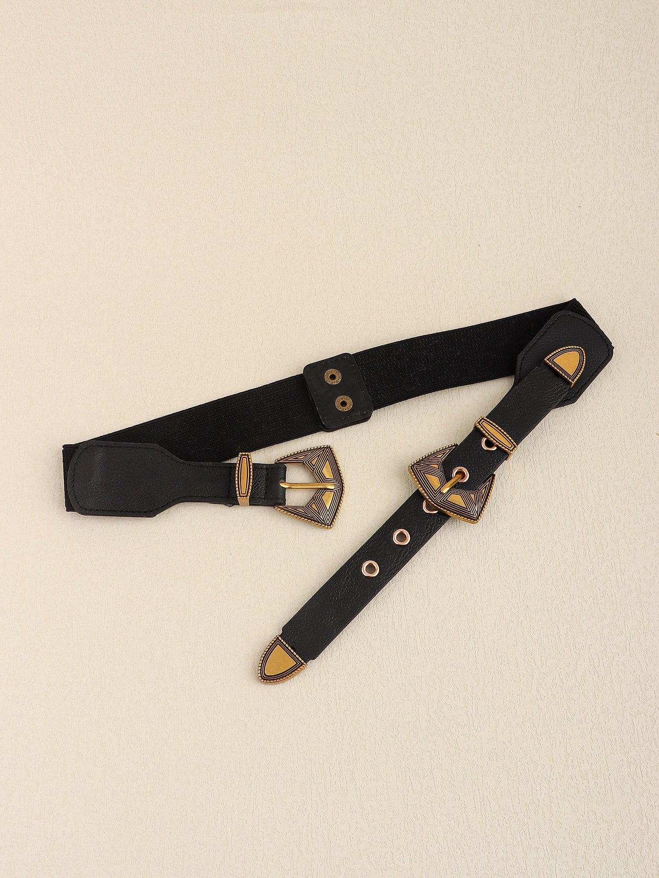 Double Buckle PU Leather Belt - Body By J'ne